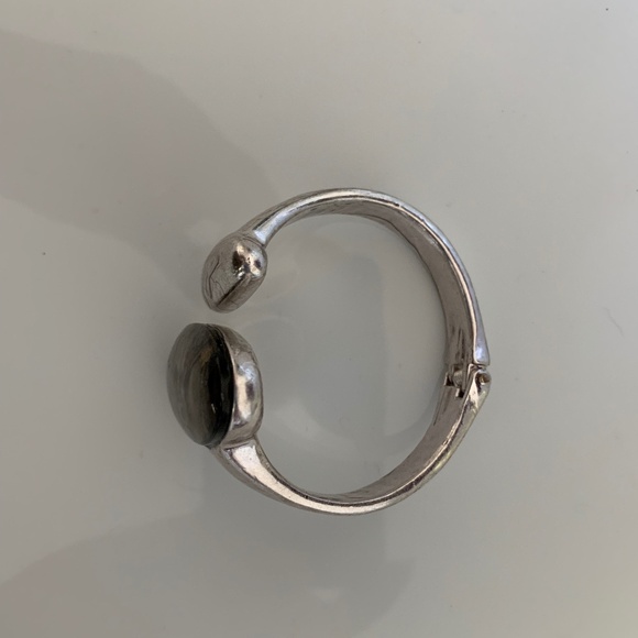 RLM Soho Robert Lee Morris Abalone Shell Hinged Cuff Bracelet - Picture 5 of 6